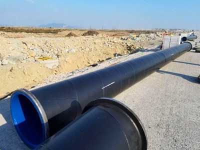 內(nèi)外涂塑鋼管施工圖片